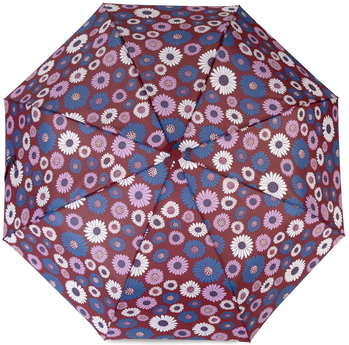 Зонт женский Baudet, полуавтомат, 3 сложения, цвет: бордовый. 10598-4