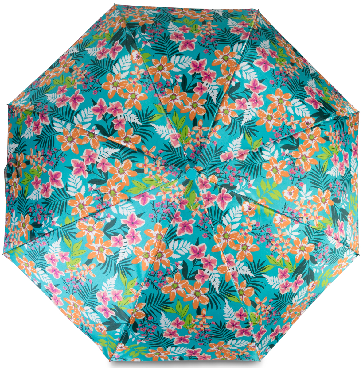 Зонт женский Baudet, автомат, 3 сложения, цвет: бирюзовый. 10598-6-503