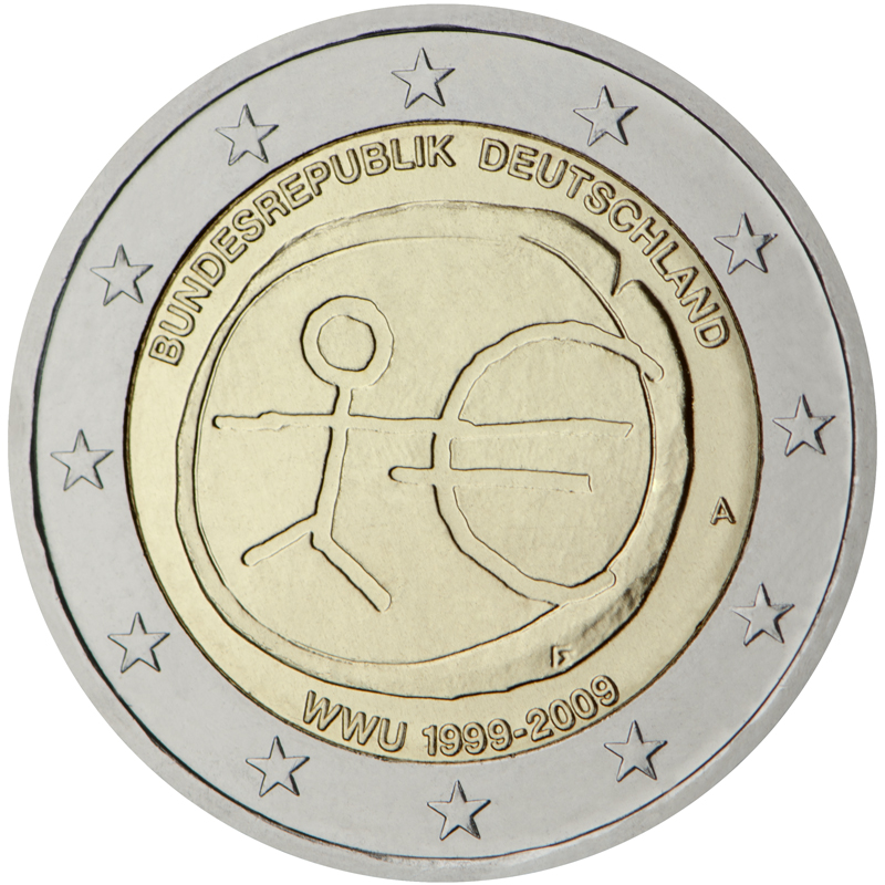 Монета номиналом 2 евро 2009 