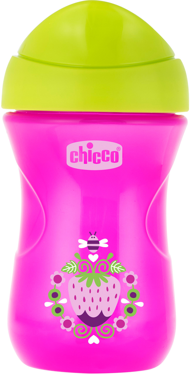 Chicco Чашка-поильник Easy Cup Клубничка от 12 месяцев цвет розовый 266 мл