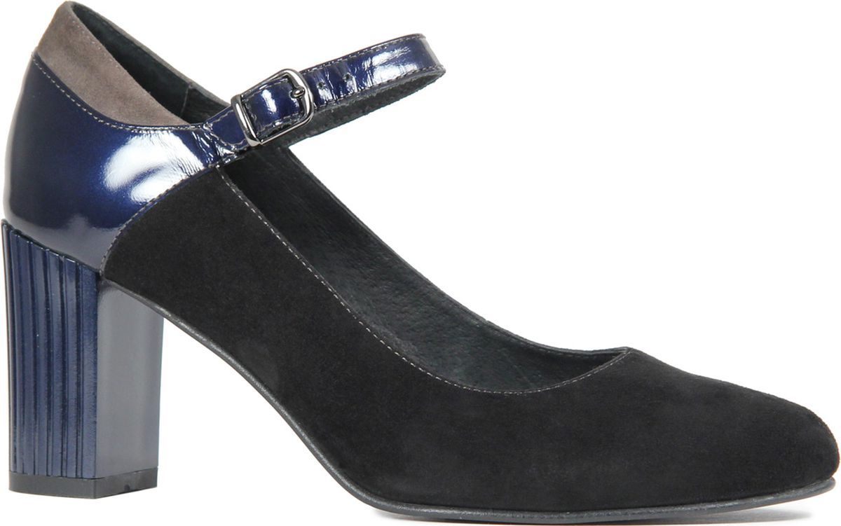 Туфли женские Marko, цвет: черный, синий. 131360. Размер 37, полнота 5