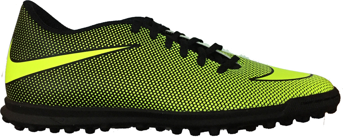 Бутсы мужские Nike Bravatax Ii Tf, цвет: желтый, черный. 844437-070. Размер 11,5 (44,5)