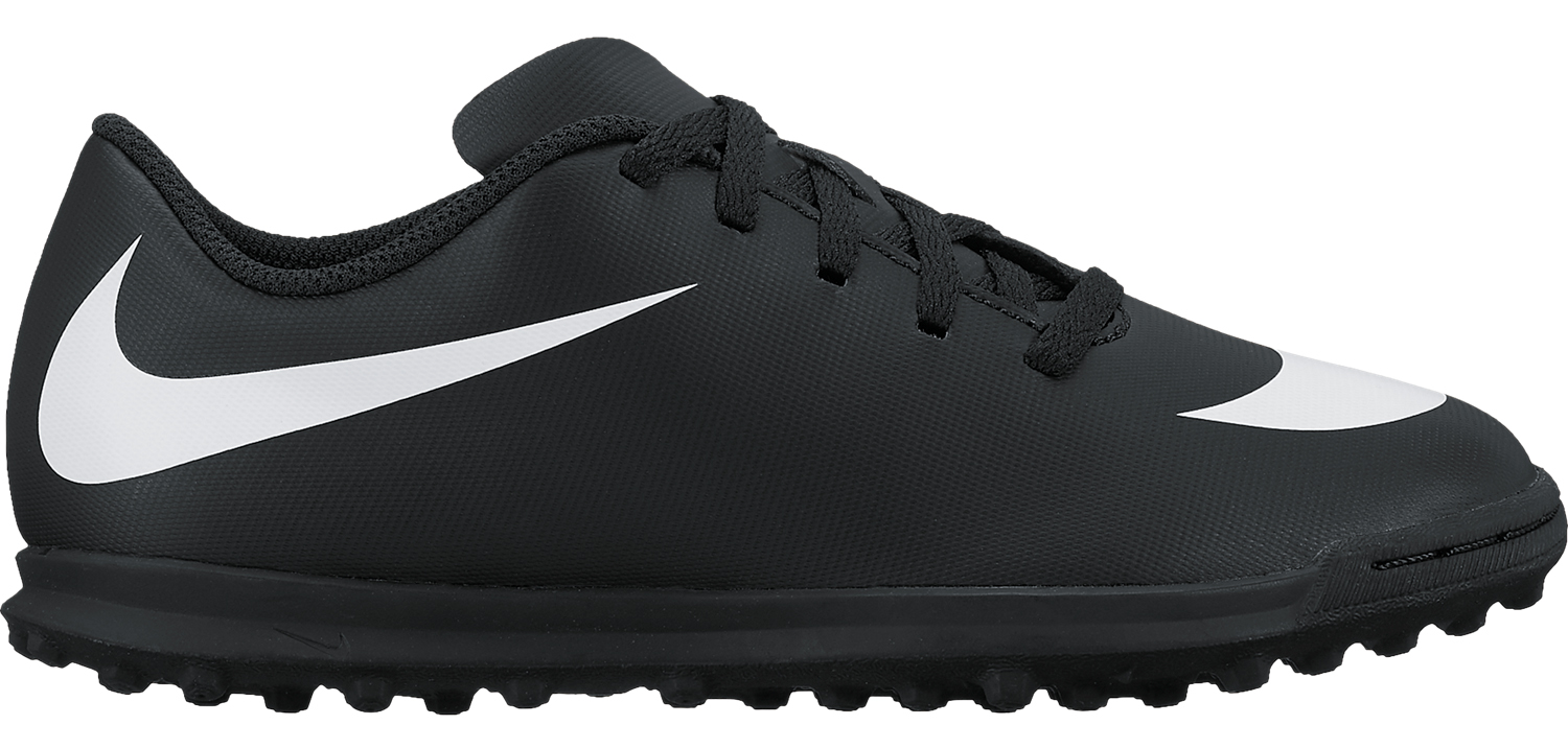 Бутсы для мальчика Nike Jr BravataX II TF, цвет: черный. 844440-001. Размер 2,5Y (33)