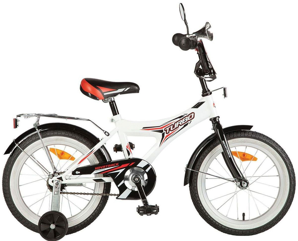 Велосипед детский Novatrack Turbo, цвет: белый, черный 20 детский велосипед novatrack urban 16 red
