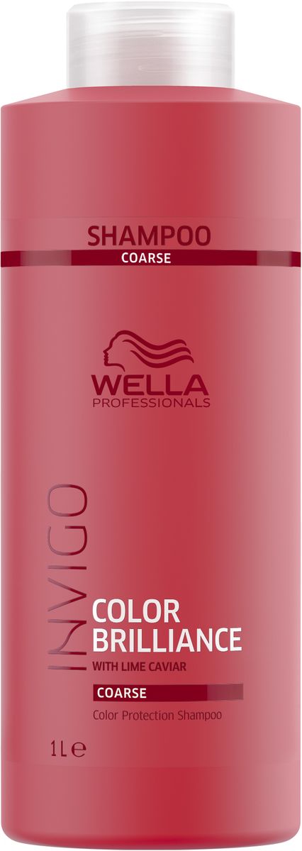 Wella Invigo Color Brilliance Шампунь для защиты цвета окрашенных жестких волос, 1 л