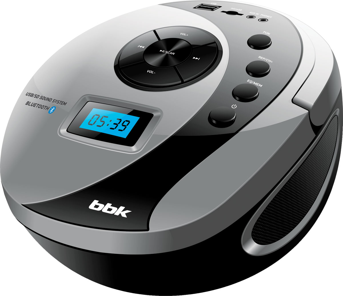 BBK BS10BT, Black Grey USB/SD магнитола