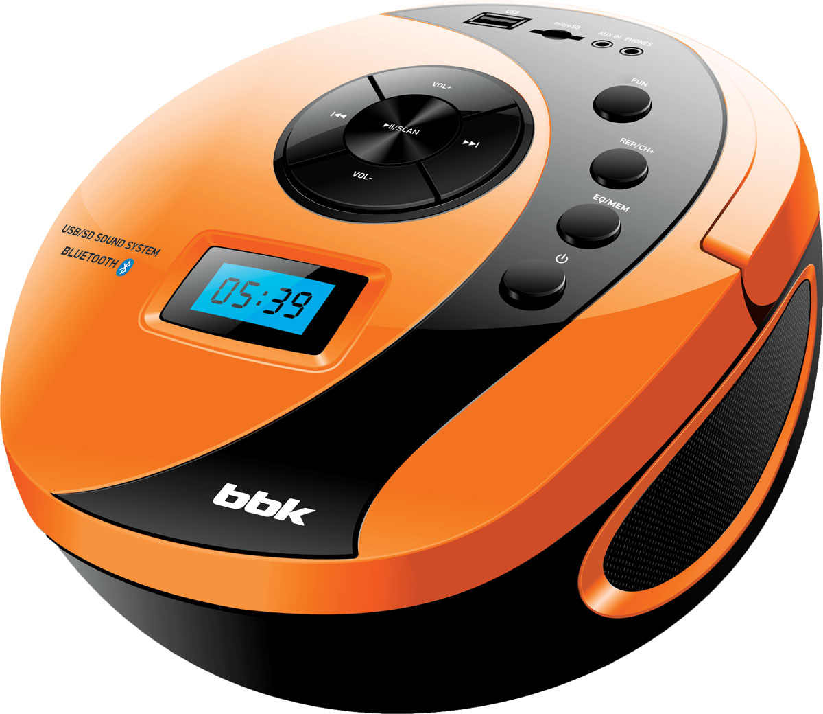 BBK BS10BT, Black Orange USB/SD магнитола