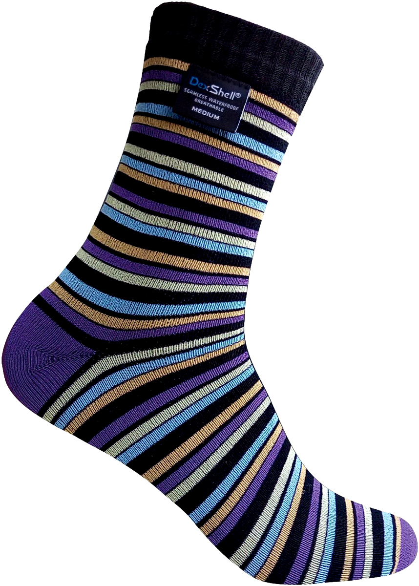 Носки водонепроницаемые Dexshell, цвет: разноцветный. DS653STRIPE. Размер L (43/46)