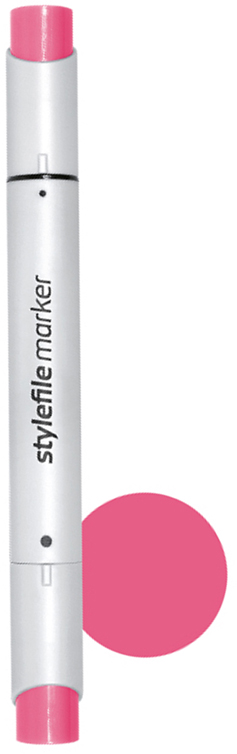 Stylefile Маркер двухсторонний Brush цвет: 356 розовый вишневый