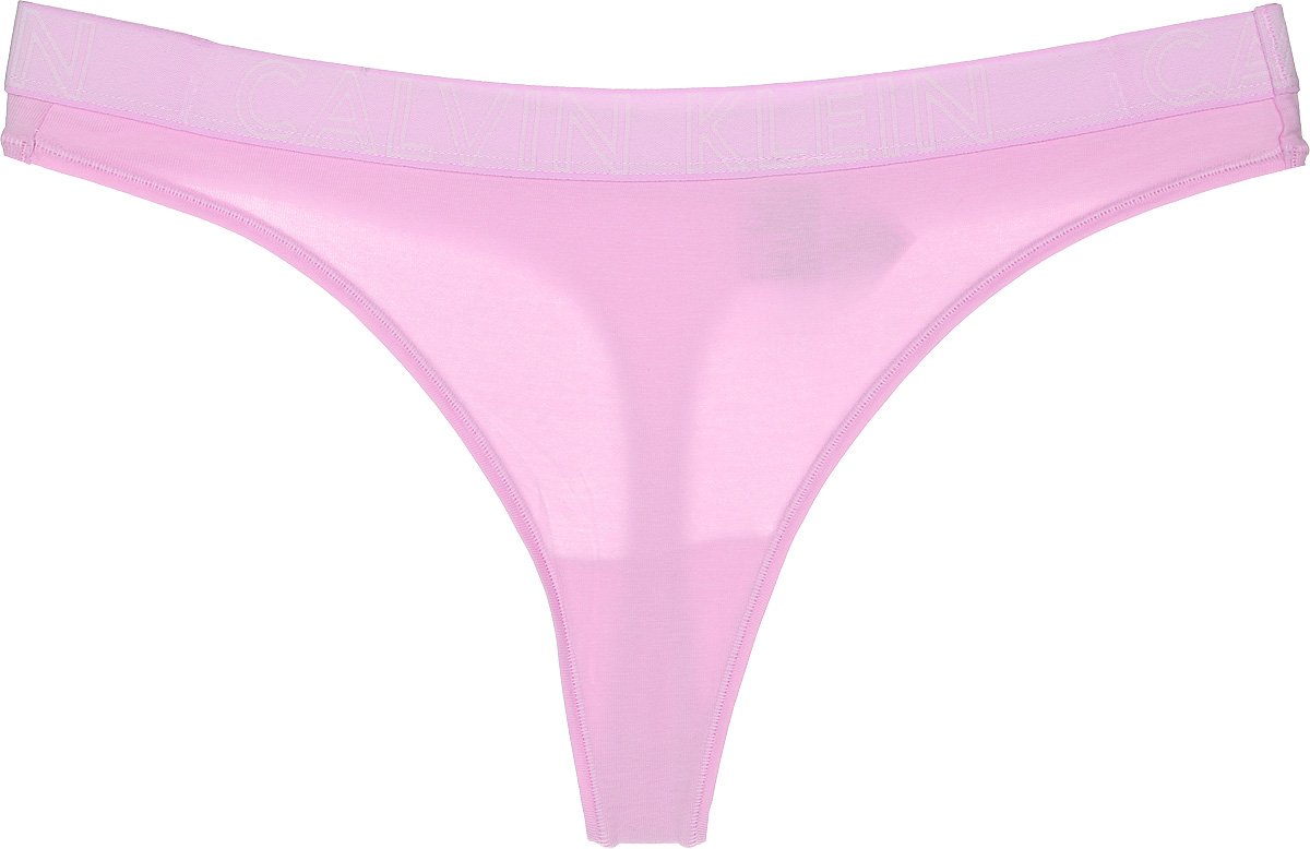 Трусы-стринги женские Calvin Klein Underwear, цвет: розовый. QD3636E_EVK. Размер L (46)