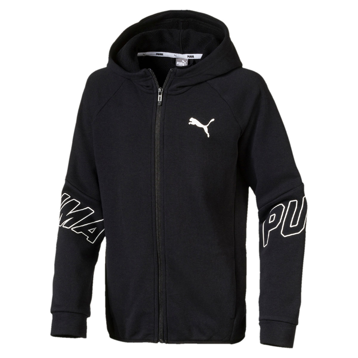 Толстовка для мальчика Puma Style FZ Hoody, цвет: черный. 850176017. Размер 152