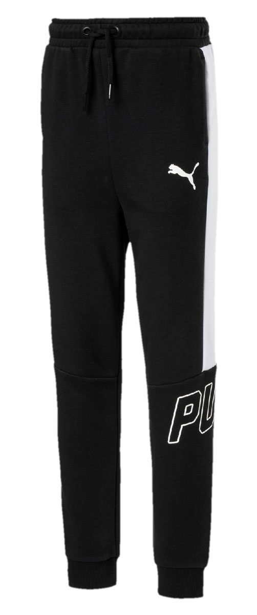 Брюки спортивные для мальчика Puma Style Pants, цвет: черный. 850191017. Размер 152