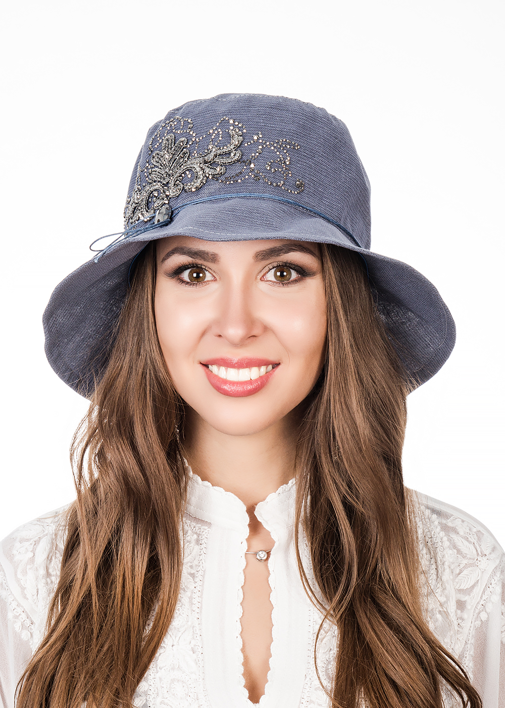 Шляпа женская Level Pro Кристина, цвет: синий. 403594. Размер 56/58