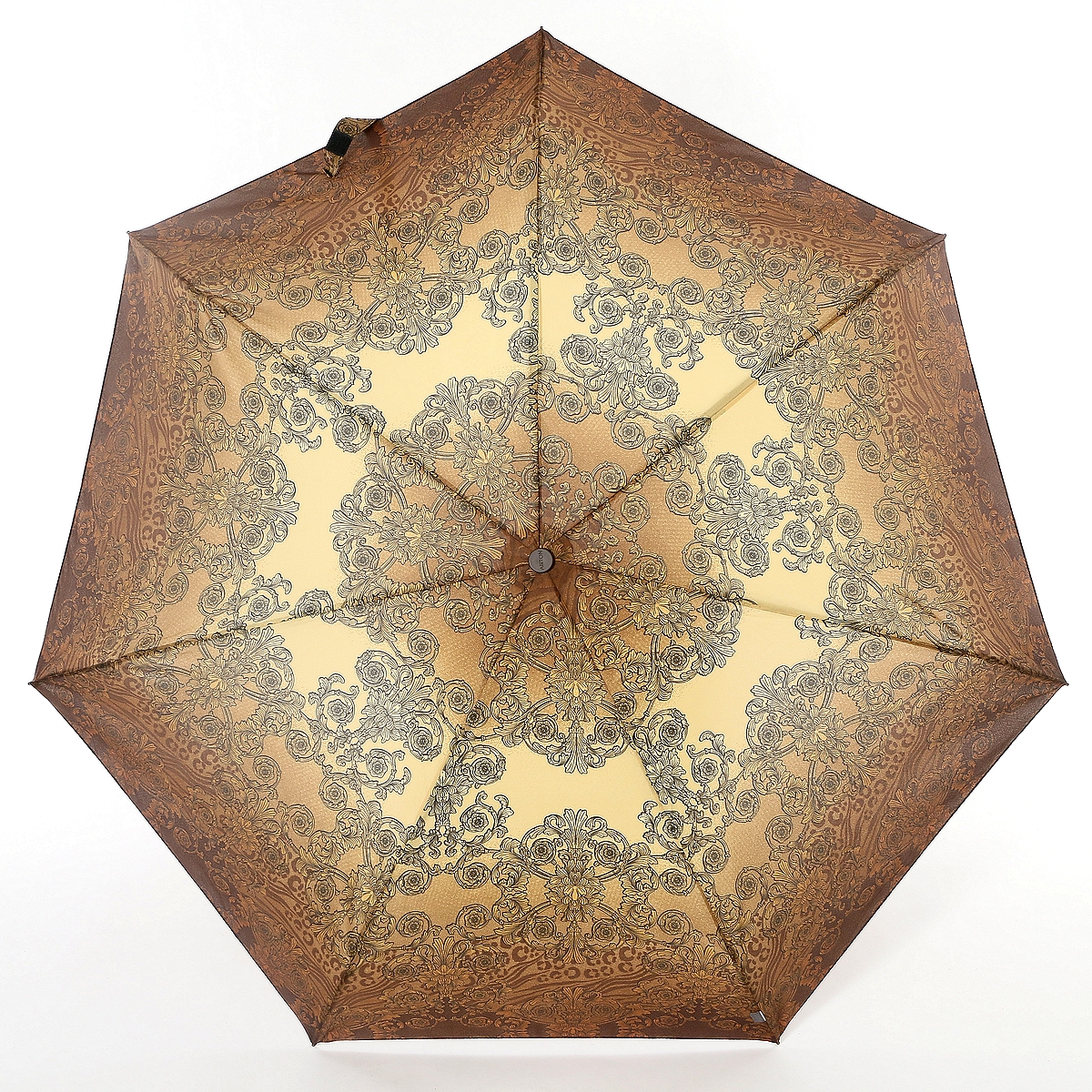 Зонт женский Airton, автомат, 3 сложения, цвет: темно-коричневый, песочный. 4918-148