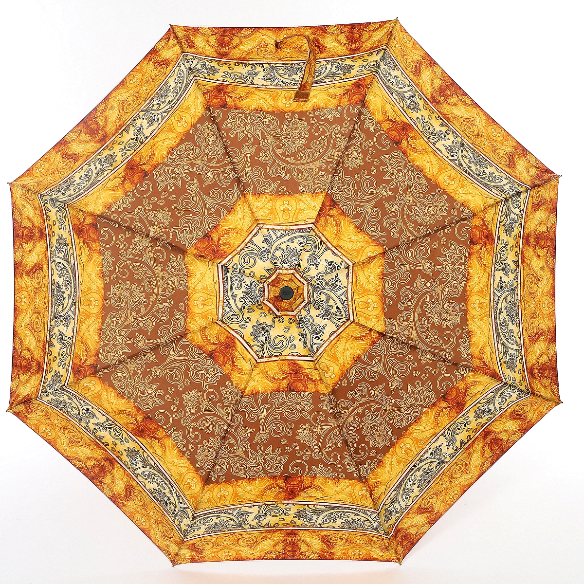 Зонт женский Zest, автомат, 3 сложения, цвет: оранжевый, песочный. 23928-125