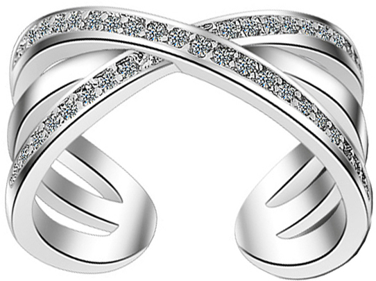 Кольцо женское Ice&High, цвет: серебряный, белый. ZR888392