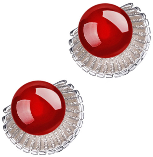 Серьги женские Ice&High, цвет: серебряный, красный. ZS888593R