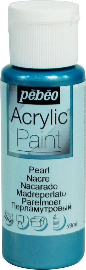 Pebeo Краска акриловая Acrylic Paint перламутровая цвет 097876 синий 59 мл