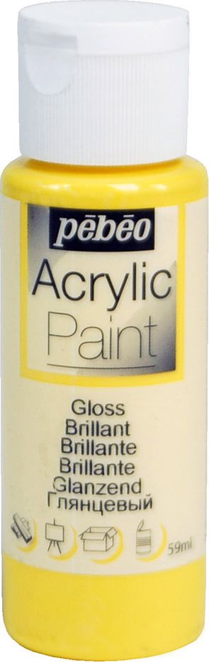 Pebeo Краска акриловая Acrylic Paint глянцевая цвет 097846 желтый птенец 59 мл