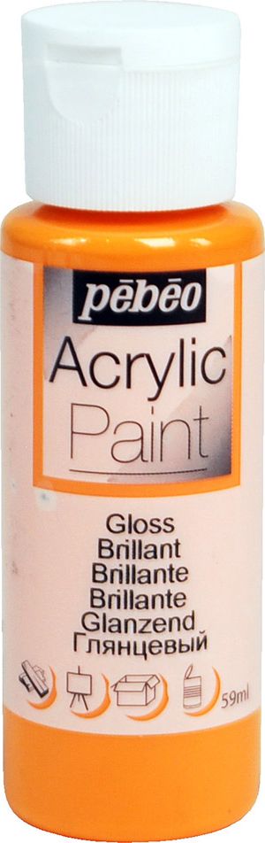 Pebeo Краска акриловая Acrylic Paint глянцевая цвет 097847 оранжевый 59 мл