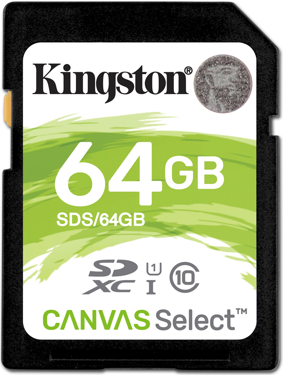 Kingston SDXC Canvas Select UHS-I 64GB карта памяти