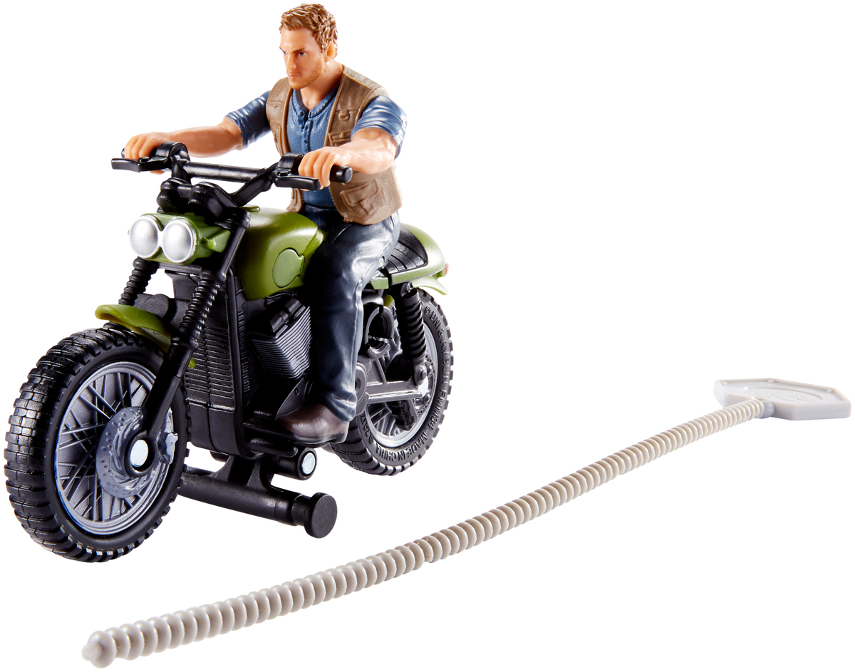 Jurassic World Заводная игрушка Owen & Motorcycle