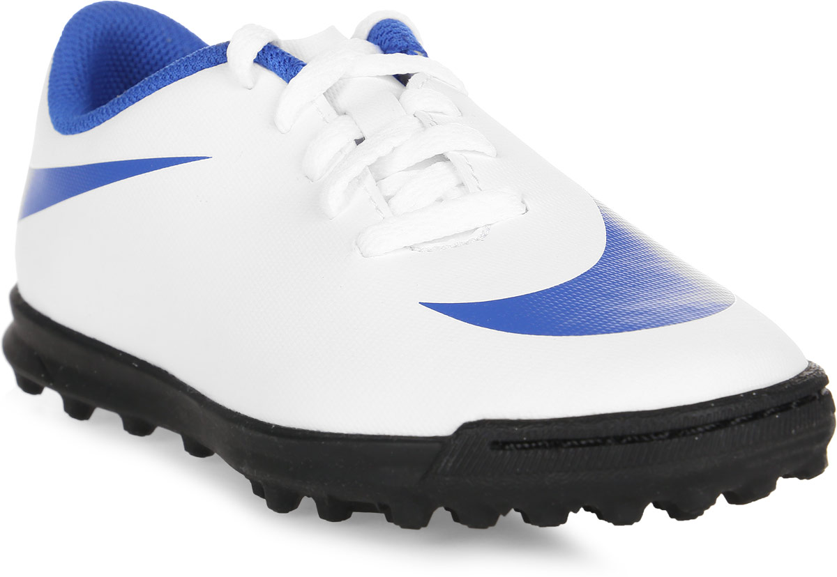 Бутсы для мальчика Nike Jr BravataX II TF, цвет: белый. 844440-142. Размер 12,5C (29)