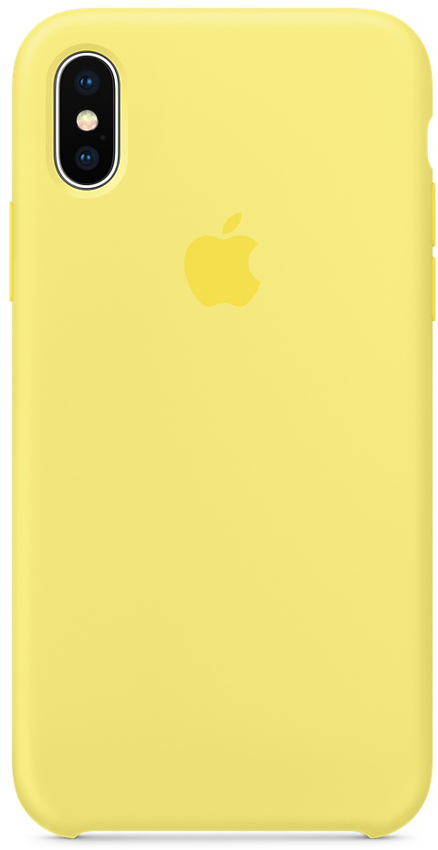 Apple Silicone Case чехол для iPhone X, Lemonade