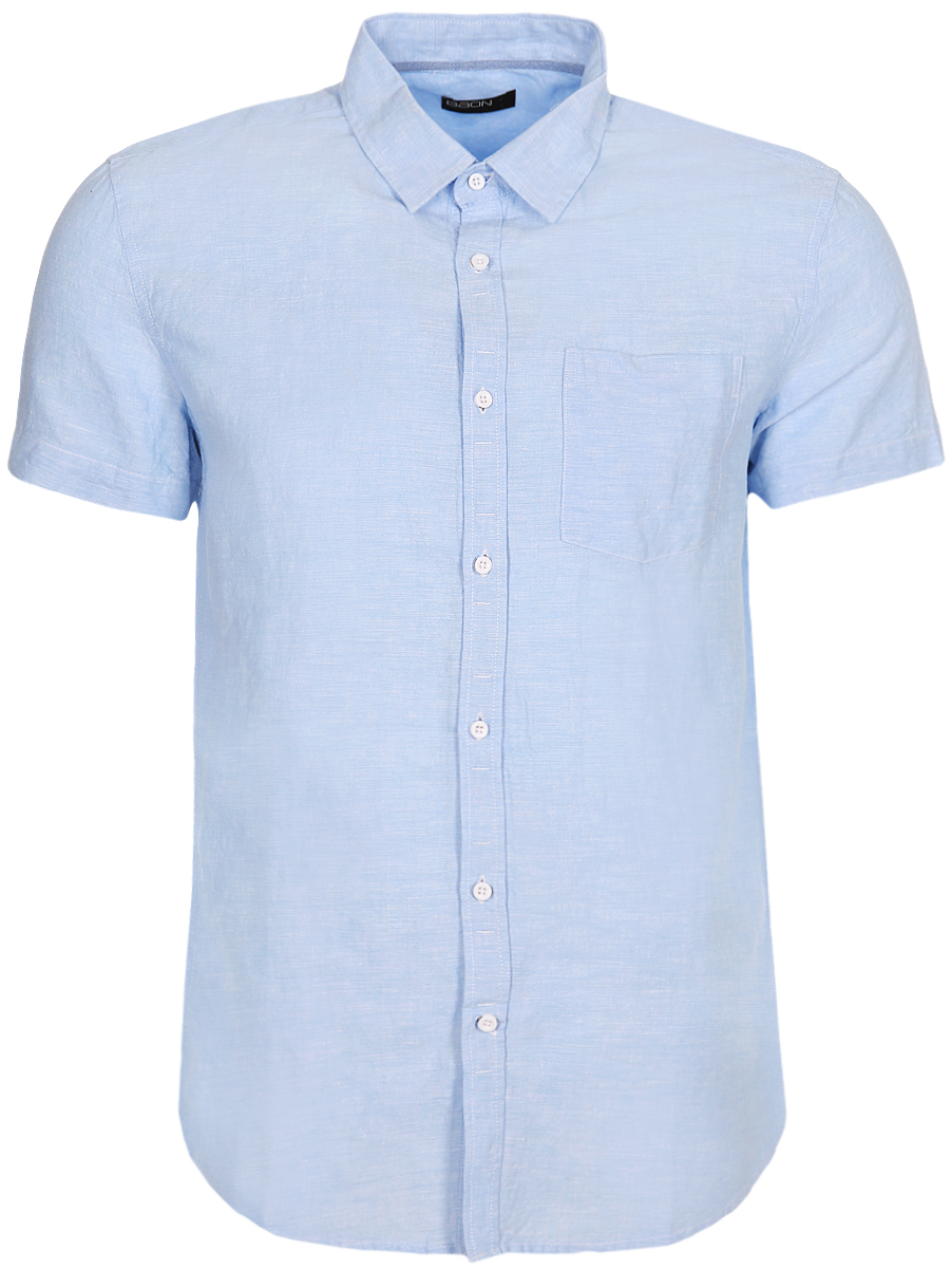 Рубашка мужская Baon, цвет: голубой. B688010_Cold Ice. Размер S (46)