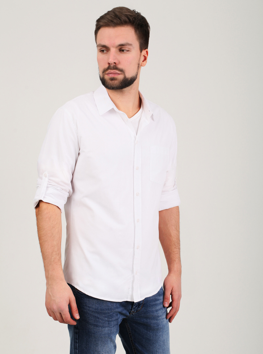 Рубашка мужская Tom Farr, цвет: белый. TM7022.50803-2-coll. Размер XXL (54)