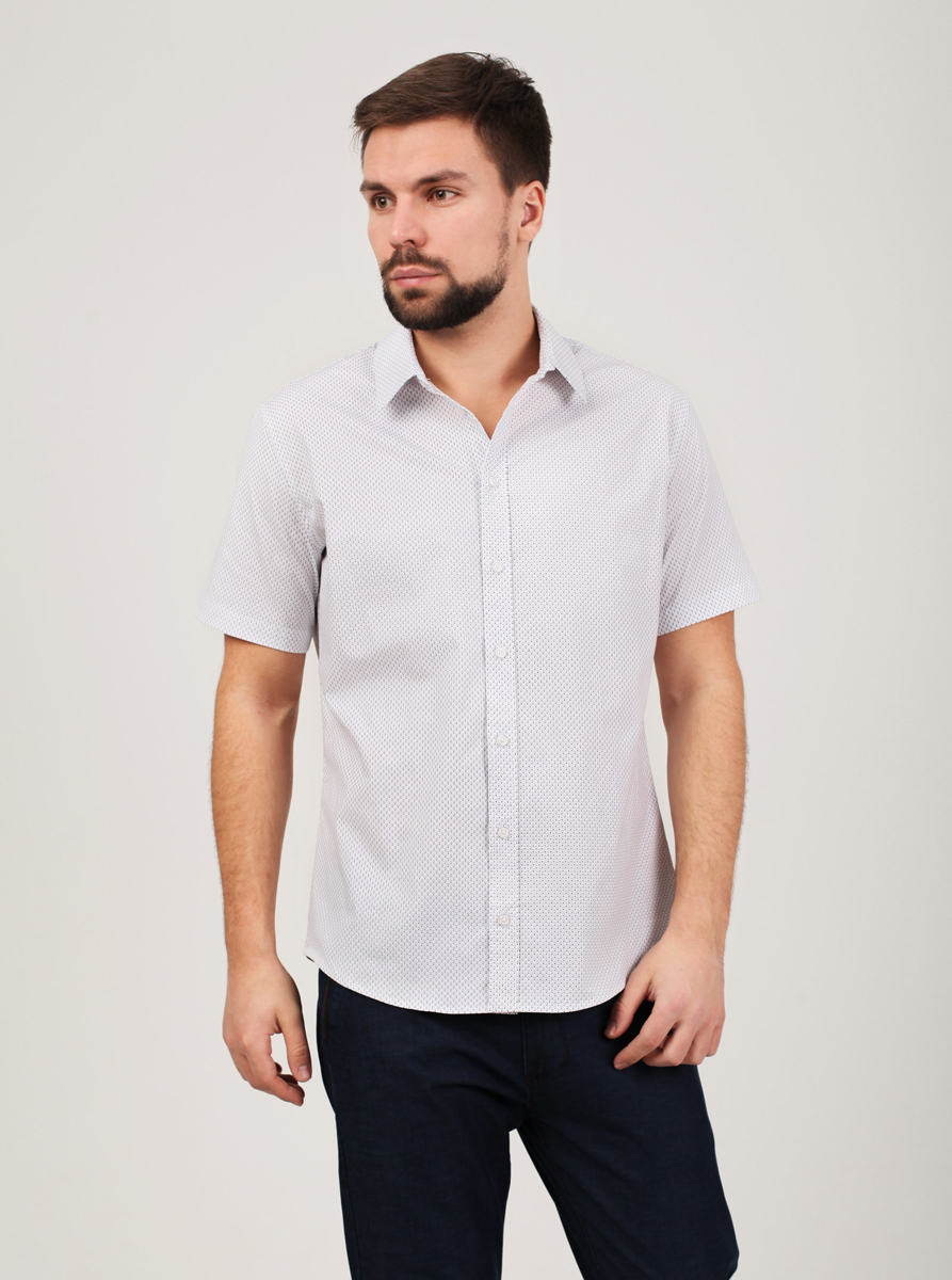 Рубашка мужская Tom Farr, цвет: белый. TM7013.50802-2-coll. Размер M (48)