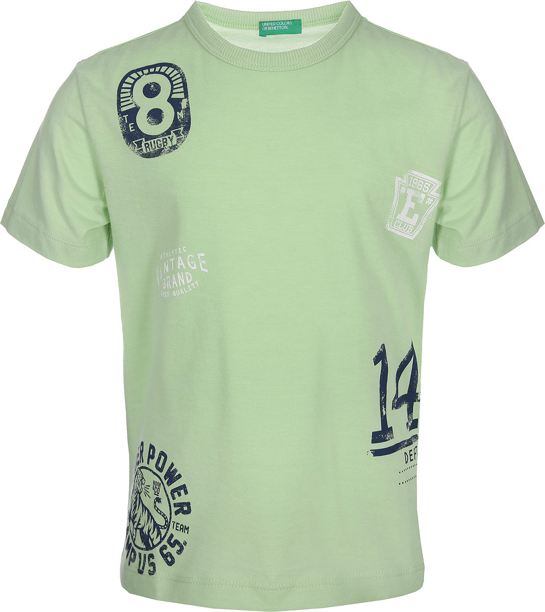 Футболка для мальчика United Colors of Benetton, цвет: зеленый. 3KV4C13PD_6H2. Размер 100