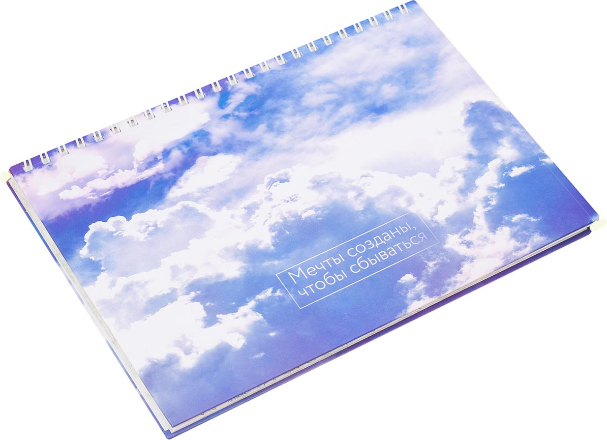 Ежедневник Мечты созданы чтобы сбываться недатированный 80 листов цвет белый голубой формат А5