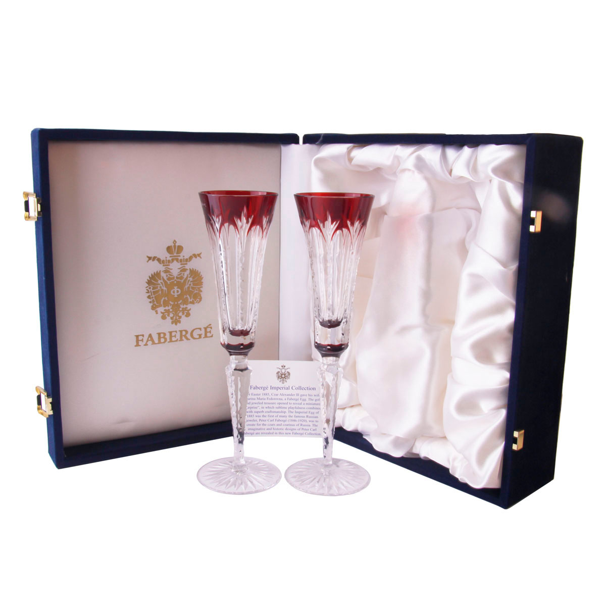 Бокалы для шампанского. Хрусталь, гранение, гравировка. Faberge, Франция, конец XX века