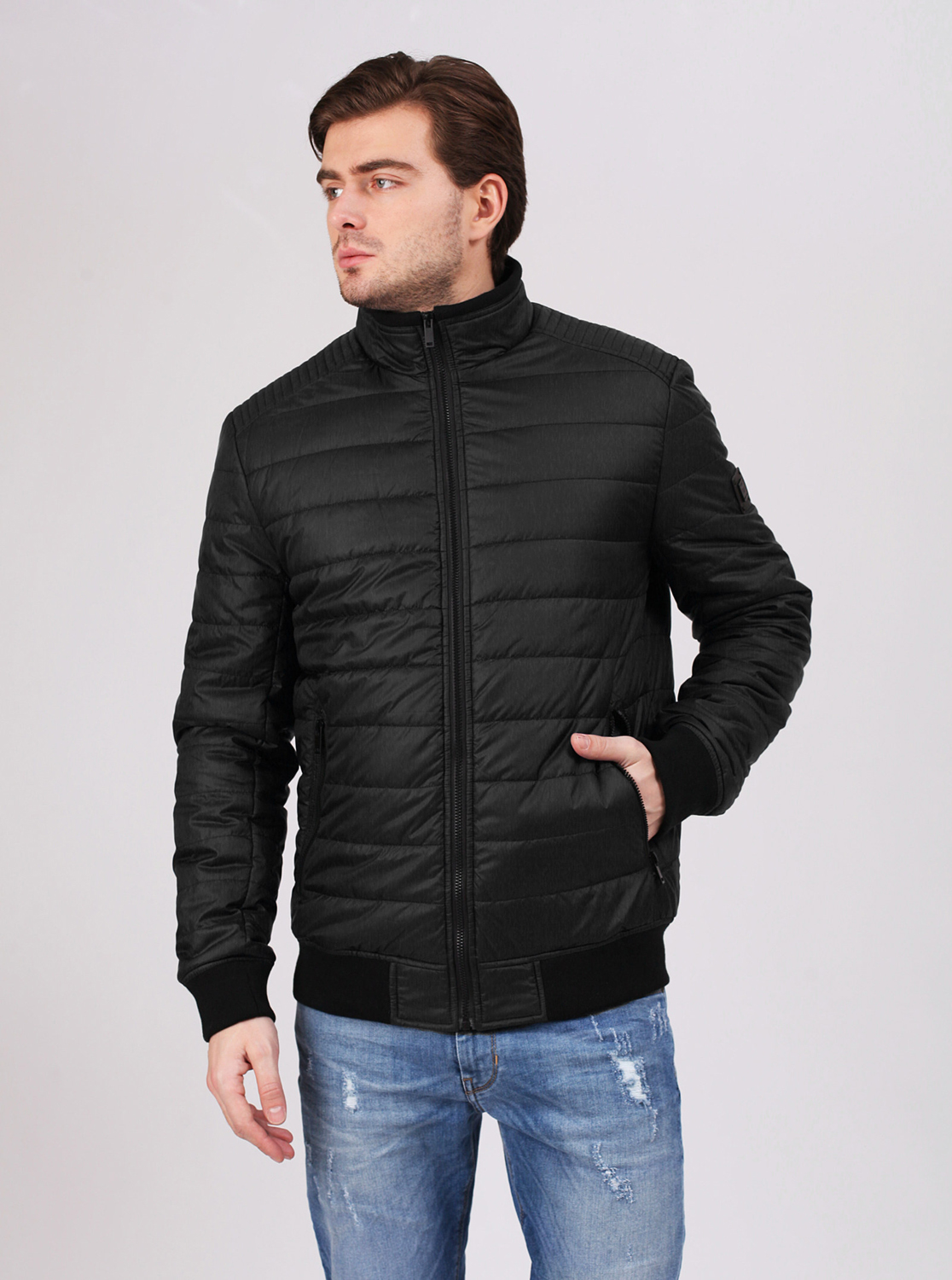 Куртка мужская Tom Farr, цвет: черный. T4FM9101.58802-1. Размер M (48)