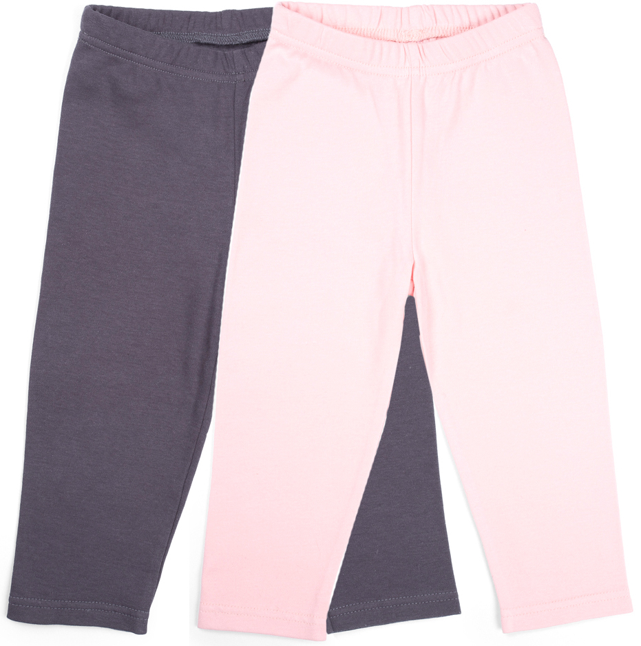 Леггинсы для девочки Happy Baby, цвет: розовый, серый, 2 шт. 88015. Размер 86