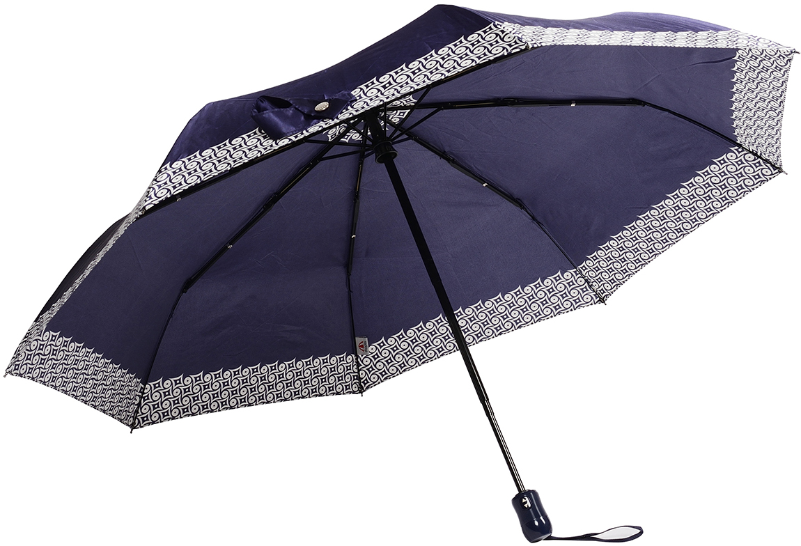Зонт женский Doppler, автомат, 3 сложения, цвет: синий. 74660FGD1