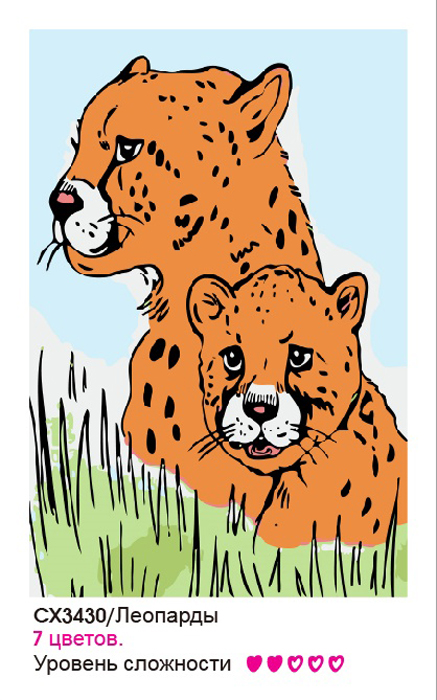 Molly Картина по номерам Леопарды