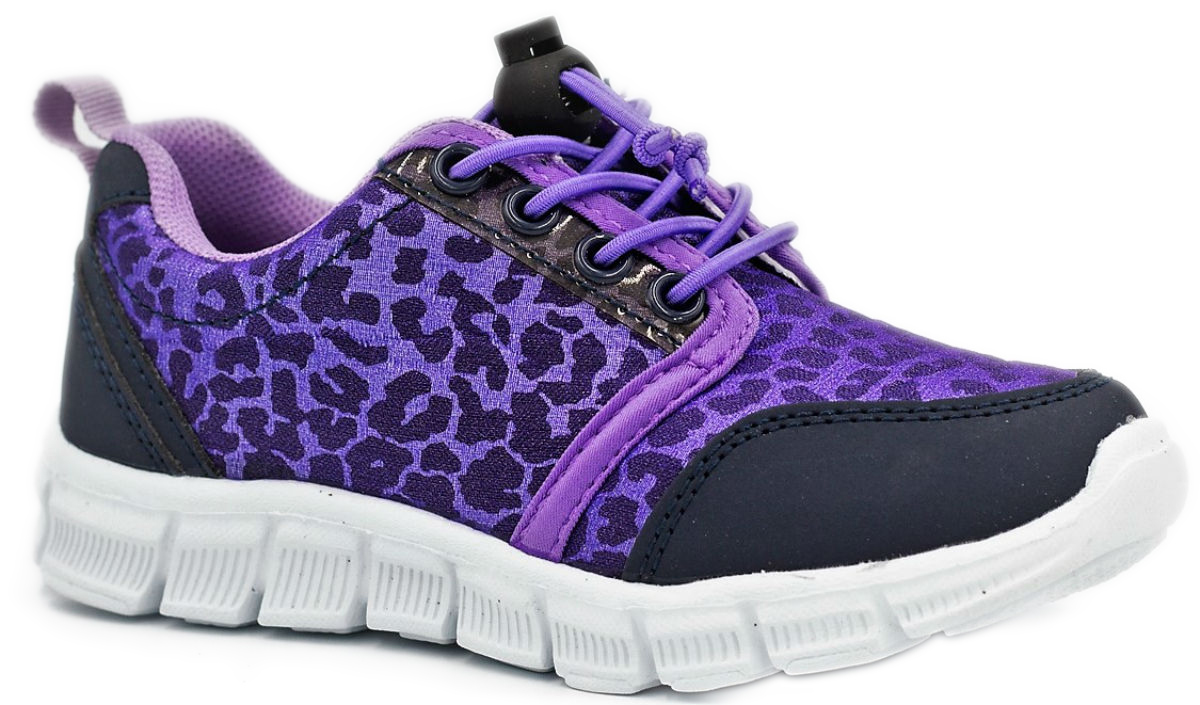 Кроссовки для девочки FESS, цвет: фиолетовый. FL-E8003 PBT (6). Размер 26