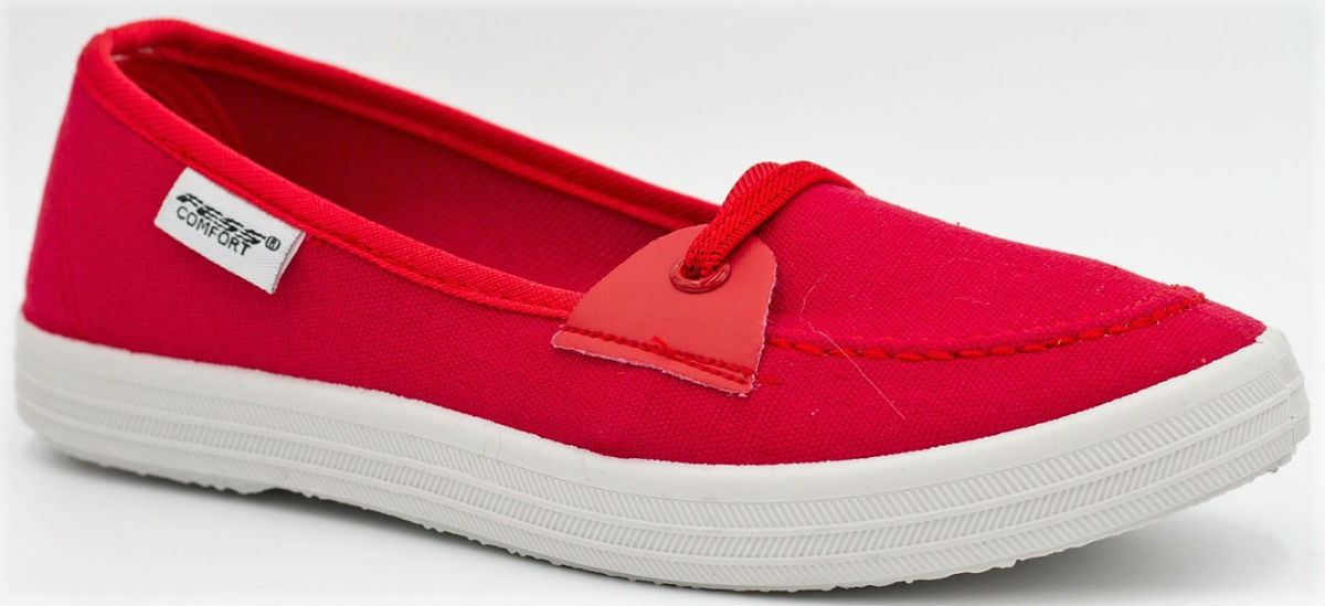 Слипоны для девочки FESS, цвет: красный. FL-CX9323 PBT (6). Размер 36