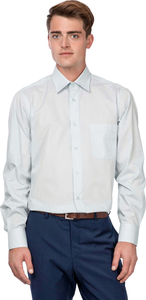 Рубашка мужская Allan Neumann Big size, цвет: бирюзовый. 006000 LRCLF. Размер 46 (60/62-182)