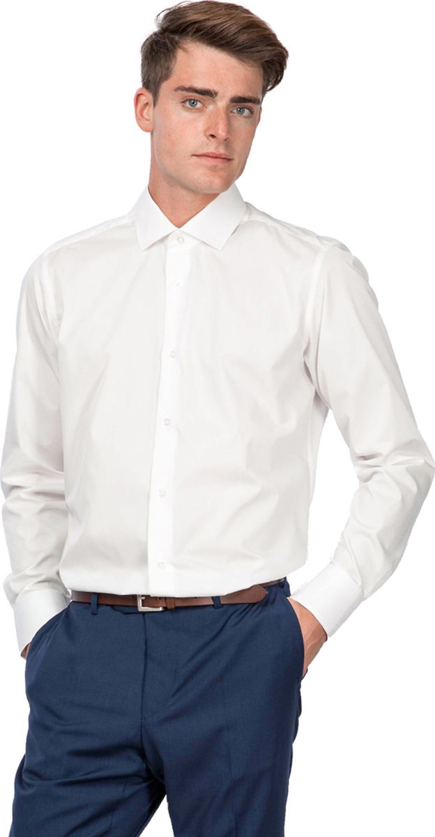 Рубашка мужская Allan Neumann, цвет: молочный. 006648 SF. Размер 43 (54/56-176)