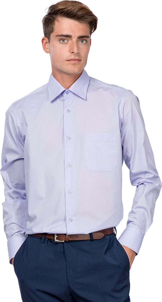 Рубашка мужская Allan Neumann, цвет: сиреневый. 007691 RF. Размер 43 (54/56-188)