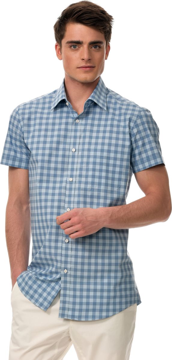 Рубашка мужская Dave Raball, цвет: голубой, синий. 007397 SFs. Размер 42 (52/54-188)