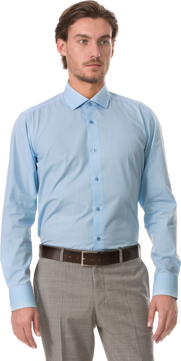 Рубашка мужская Dave Raball, цвет: голубой. 008301 SF. Размер 39 (46/48-182)