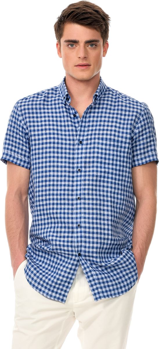 Рубашка мужская Dave Raball, цвет: синий. 007405 RFs. Размер 45 (58/60-182)