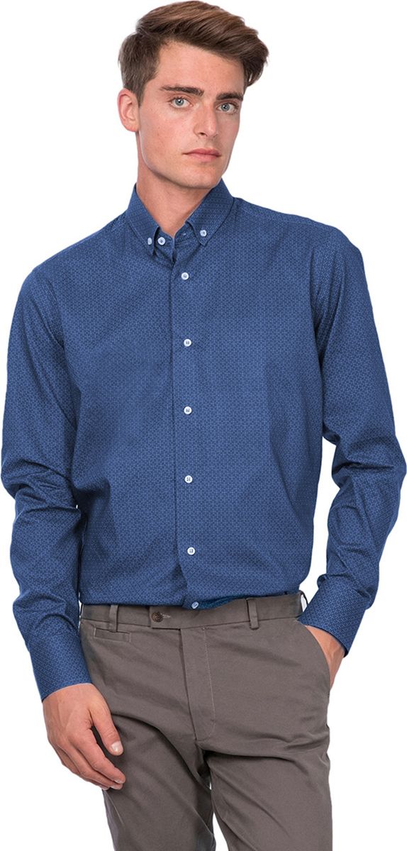 Рубашка мужская Dave Raball, цвет: синий. 009316 SF. Размер 41 (50/52-188)