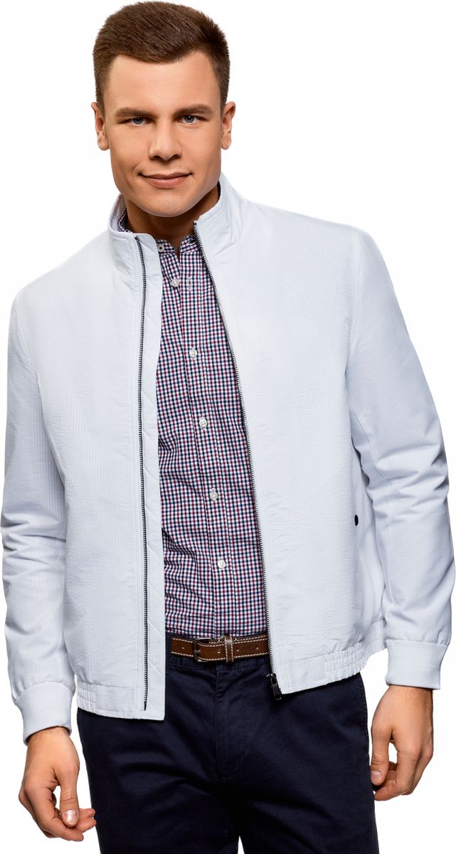 Куртка мужская oodji Lab, цвет: белый. 1L514013M/48148N/1000N. Размер S (46/48)