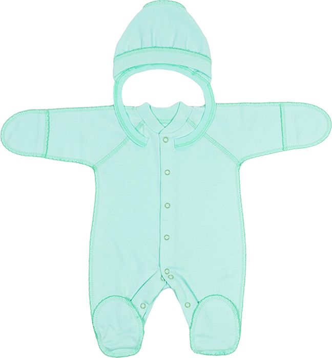 Комплект одежды детский Клякса, цвет: зеленый, 2 предмета. 37-5231. Размер 62