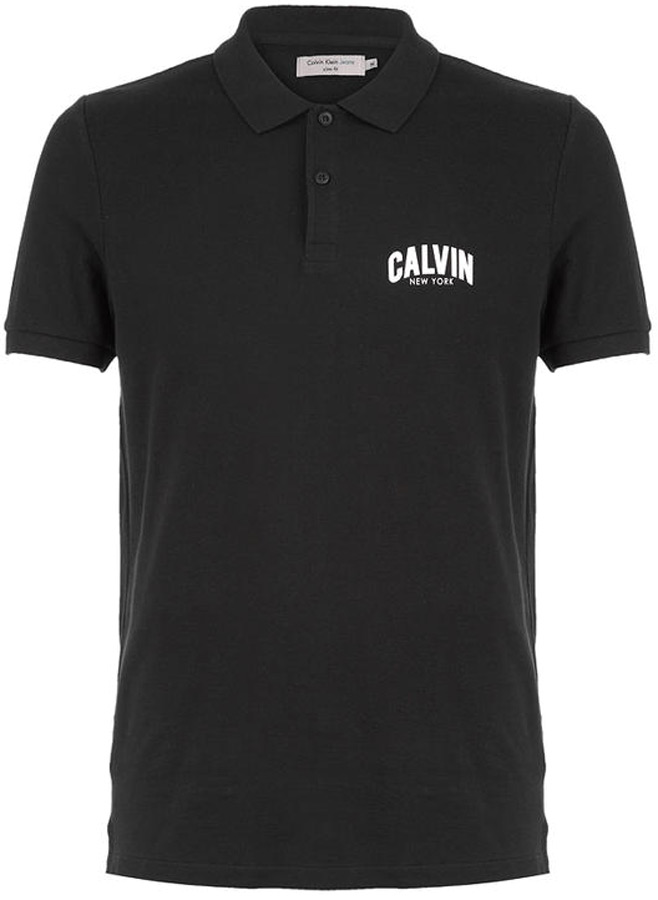 Поло мужское Calvin Klein Jeans, цвет: черный. J30J306937_0990. Размер XXL (52/54)
